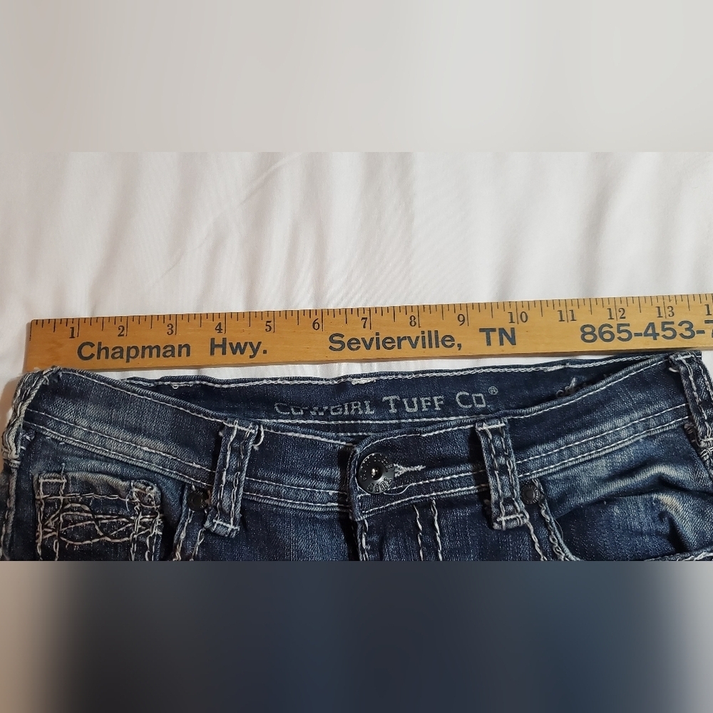 Cowgirl Tuff Embroidered Bootcut Jeans. Sz Girls 14 Or 26×30 - Picture 2 of 8